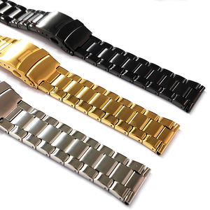 20mm 22mm 24mm折り畳み金属ステンレス鋼時計ストラップ時計バンドブレスレットチェーン - Product Image 3