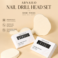 Ensemble professionnel de 7 embouts de ponçage pour ongles en carbure de tungstène 3/32, haute efficacité, pour lime à ongles électrique et manucure