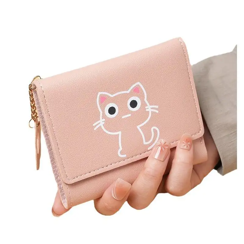 Hot Sell Wallet For Women New Ladies Wallet Short Creative Fashion Wallet Girls Short Small Mini Pu Leather Coin Purse