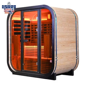 Sauna infrarouge lointain à spectre complet pour 1 personne, modèle <span class=keywords><strong>Sequoia</strong></span>/Fir, pour usage domestique, avec fauteuil inclinable - Product Image 1