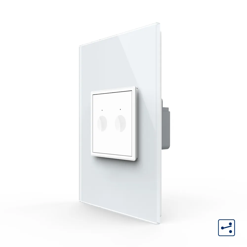 LIVOLO-مفتاح الجدار الذكي للمنتجات المنزلية الذكية, مفتاح حائط ذكي من الزجاج الصلب ذو اتجاهين 2 يعمل بالكهرباء لأتمتة المنزل بقدرة 220 فولت و 5 أمبير
