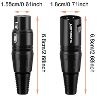 Conectores XLR de Alta Calidad de 3 Pines OFC Macho y Hembra, Conector de Audio para Micrófono DMX, Alta Conductividad, Ultra Bajo Ruido