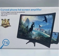 12 pouces bureau pliant Hd support vidéo support 3d agrandi incurvé téléphone portable écran loupe amplificateur pour Smartphone