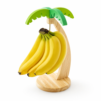 Présentoir à fruits créatif en bois en forme de cocotier, support de bananes suspendu pour comptoir de cuisine