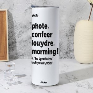 Travel Drink <b>Mug</b> 20oz Straight Car Cup <b>Double</b> <b>Wall</b> Stainless Steel Heat Cold Keep Custom Logo - Product Image 4