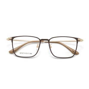 Monturas de Gafas Rectangulares de Aleación para Hombre, Modelo 34747, Protección UV, Lentes de Resina de Marco Completo, Origen Danyang - Product Image 1