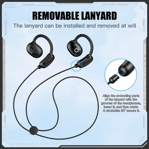 ONIKUMA <span class=keywords><strong>T25</strong></span>-Casque d'écoute ouvert sans fil, durable, contrôle du volume intra-auriculaire, stéréo, son surround, sport, jeu, musique - Product Image 6