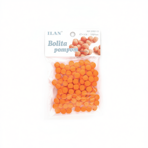 Ilan Bolita Pompom 1Cm Arancione 100Pz Decorazione Artigianale - Product Image 2