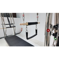Mesa de Trapecio (Cadillac) Premium para Pilates, Marco Ligero y Compacto de Aleación de Aluminio Blanco con Trapecio de Acero Inoxidable