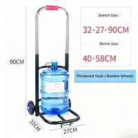 Troli Lipat Portable untuk Air Botol, Barang, dan Belanja, dengan Roda Tebal dan Jaring Kecil, Dapat Menaiki Tangga