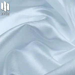 Luxury Transparent Metallic Crystal Silk Shiny Polyester Breathable Organza fabric for Weeding Dress Party Decoration