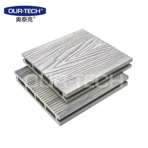 Pièces de sol extérieur en WPC Planche de terrasse en plastique pour jardin extérieur Résistant aux fissures Plancher extérieur en wpc 147*21mm