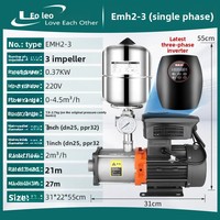 Pompa Booster Tekanan Konstan Frekuensi Variabel LEO EMH Stainless Steel Motor Otomatis Penuh 220V Rumah Tangga 380V Penggunaan Komersial