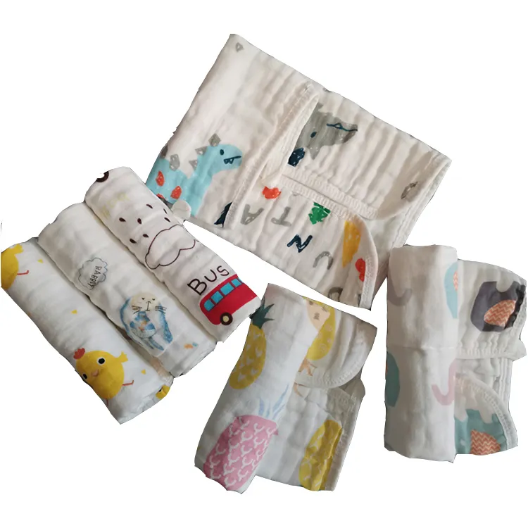 Baby Towel Muslin Face Cloth Handkerchief Organic Cotton Baby Towel Soft Saliva Bib Washcloth for Newborn Gift