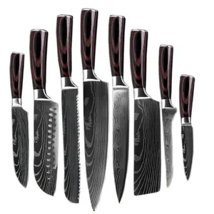 Giapponese coltelli Da Cucina set multifunzionale coltello Da Cucina coltello in acciaio di Damasco chef coltello