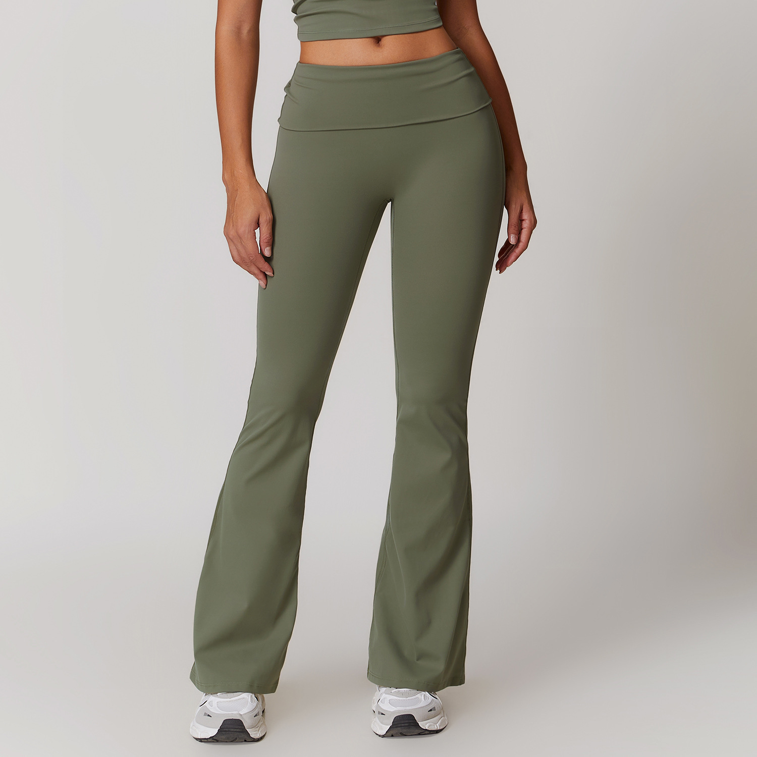 Light army-green pants