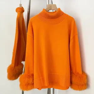 OFTBUY Вязаный кардиган женский осенне-зимний, элегантный свитер-пальто, новая теплая мягкая вязаная кофта, пуловер в стиле High Street - Product Image 2