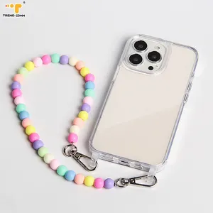 Simple Christmas Design Cute Running Chain Body Strap Acrylic Resin Phone Charm Accessory for Phone and Keys