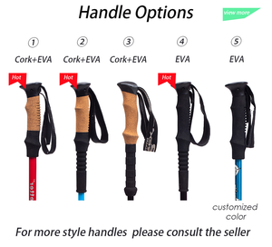 Gậy Đi Bộ Leo Núi Chống Trượt Khóa Nhanh Gậy Đi Bộ Bằng Hợp Kim Nhôm 7075 Điều Chỉnh Siêu Nhẹ Sợi Carbon Tùy Chỉnh Đi Bộ Đường Dài 135 - Product Image 2