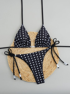 Nuevo <span class=keywords><strong>Bikini</strong></span> de Gasa con Estampado de Puntos 2025, Conjunto de 2 Piezas, con Relleno <span class=keywords><strong>en</strong></span> el Pecho, para Mujer, Estilo Puro Deseo, para Vacaciones <span class=keywords><strong>en</strong></span> la Playa, <span class=keywords><strong>Instagram</strong></span> - Product Image 6