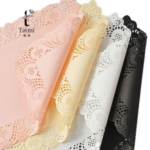 Papier d'emballage floral <span class=keywords><strong>Taimi</strong></span> en papier de soie imprimé encre et coton, motif fromage au sel de mer et dentelle creuse, 3950 cm/50 cm de diamètre, Fête des Mères - Product Image 5
