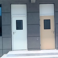 Puerta de Acero Galvanizado de Alta Calidad, Estándar Médico, Moderna, Manual, para Uso Interior, Almacén, Escuela, Núcleo de MDF, Personalización de Fábrica