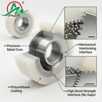 Rouleau industriel automatique de convoyeur de silicone couvrant les rouleaux en caoutchouc d'entraînement noyau en acier