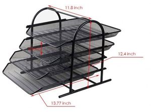 Metal <b>File</b> Cabinet <b>Organizer</b> Desktop Storage Rack Document Stand <b>File</b> Holder Office Supplies - Product Image 3
