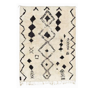 Unique Moroccan Handmade Hand Woven Wool <b>Rug</b> Non Slip Soft Area Carpet for Living Room Bedroom Home Decor - Product Image 2