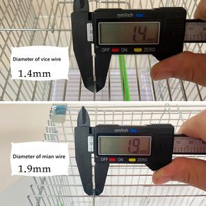 Gabbia Premium Zincata e Antiruggine per Allevamento Uccelli con Mangiatoie Esterne Impilabile per Pappagalli - Product Image 5