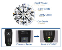Ventas de fábrica 0,3-5 quilates VS VVS Excelentes diamantes blancos Corte redondo Diamante suelto Diamante cultivado en laboratorio