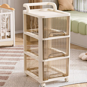 Cajones de Almacenamiento, Gabinete Móvil Multicapa para Uso Doméstico, Bajo la Mesa, con Ruedas, Forma Rectangular, Tipo Vertical - Product Image 1