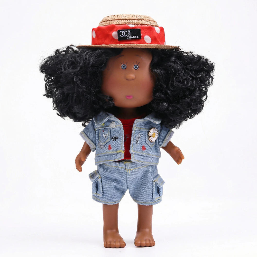 C family denim set-straw hat+jacket+t-shirt+pants