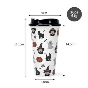 แก้วพลาสติกพิมพ์โลโก้สำหรับงานโปรโมชั่น ธุรกิจ ขายส่ง แก้วน้ำปาร์ตี้ ขนาด 16 ออนซ์ แก้วน้ำผลไม้ กาแฟ แก้วเดินทาง - Product Image 4