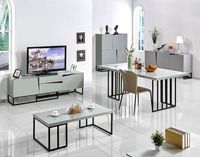 Antique meuble de télévision en bois grand meuble mélamine Mdf côtés supports 65 pouces noir Table haut nouveau Design hôtel panneau meubles