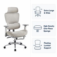 Chaise de bureau ergonomique moderne confortable, robuste, certifiée BIFMA CE EN 1335, pivotante, inclinable, réglable en hauteur, vente en gros, directement de l'usine