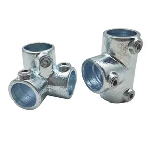 21.3mm 42mm 48.3mm Galvanized Malleable/Ductile Iron Key Tube Clamps Pipe Fittings