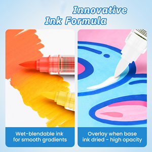 New 120/168 Colors Fine Tip Water-Based Acrylic Paint Markers Pen Non Toxic <b>Stone</b> Rock Metal Plastic <b>Painting</b> Permanent Ink Wood - Product Image 3