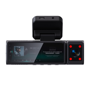 Caméra embarquée 4G WiFi 4K à triple objectif, écran tactile IPS 3,2 pouces, vision nocturne Starlight, ADAS, capteur G, moniteur de stationnement, DVR de voiture avant/arrière 24H - Product Image 1