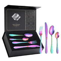Ensemble de couverts de luxe baroque doré 24 pièces, acier inoxydable de haute qualité, vaisselle élégante, vaisselle de mariage, cuisine durable, miroir