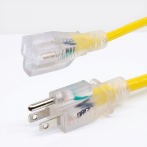 สายไฟต่อพ่วงแบบมีไฟแสดงสถานะ ปลั๊กใส สายทองแดง 14AWG แบบ SJTW สำหรับใช้งานกลางแจ้ง - Product Image 1