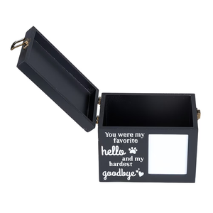 Urne funéraire personnalisée en bois pour animaux de compagnie avec cadre photo pour les cendres de chiens ou de chats, cercueil en bois pas cher - Product Image 4