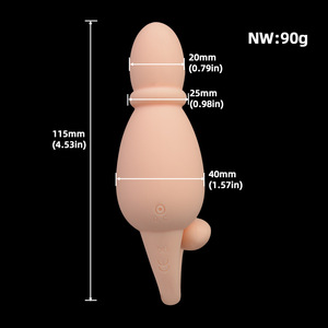 Masturbador femenino de bola gorda de cola pequeña, masajeador VIBRADOR ELÉCTRICO 10, juguete sexual para adultos para masturbación vaginal y masculina - Product Image 3