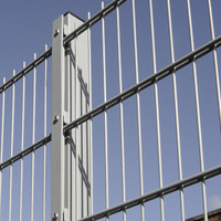 Klassieke metalen dubbele draad privacy schuttingpaneel met corrosiebestendigheid, eenvoudige installatie voor buitengebruik