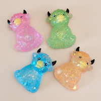 Jouet Squishy Vache des Highlands GL, Vache Squishy Sucrée, Jouets Sensoriels Colorés en Maltose, Jouets Fidgets Extensibles, Cube Squishy pour Enfants, Nourriture