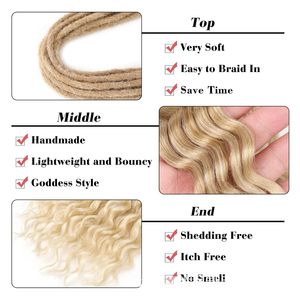 Dreadlocks synthétiques double extrémité de 24 pouces (0,6 cm) pour coiffures Rock&Roll, <span class=keywords><strong>Reggae</strong></span>, Hiphop, Goddess Locs, teintes, résistantes à la chaleur, fabriquées à la machine - Product Image 5
