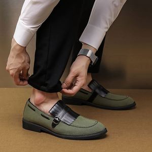 รองเท้าโลฟเฟอร์ลำลองหรูหราสำหรับผู้ชาย รองเท้าออกซ์ฟอร์ดหนัง รองเท้าใส่ทำงาน รองเท้าแต่งงาน รองเท้าแบบคลาสสิกสำหรับผู้ชาย - Product Image 5