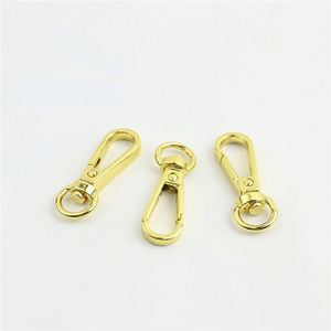 พวงกุญแจโลหะผสมสังกะสีแบบ Hook-and-Loop สีทอง เงิน และสีดำปืน พร้อมตัวล็อคแบบก้ามปูขนาดใหญ่ สำหรับกระเป๋า - ขายส่ง - Product Image 2