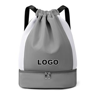 กระเป๋าเป้สะพายหลังแบบผูกเชือกกระเป๋ากันน้ำพับได้กำหนดได้เองกระเป๋าสตริงสำหรับยิมกระเป๋าเป้สะพายหลังแบบลำลองสำหรับกลางแจ้ง - Product Image 1