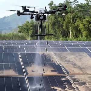 Dron con Panel Solar Fotovoltaico JUISI D15R, Distancia de Transmisión de Imagen de 15 km, Kit de Limpieza de Ventanas para Limpieza de Fachadas de Edificios - Product Image 1